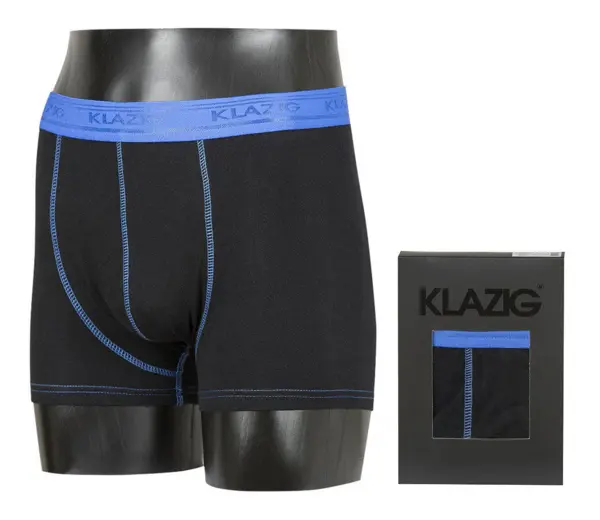 Svart m. blå kontrast