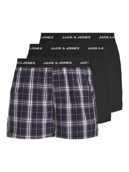 2 x Svart + 1 x rutig