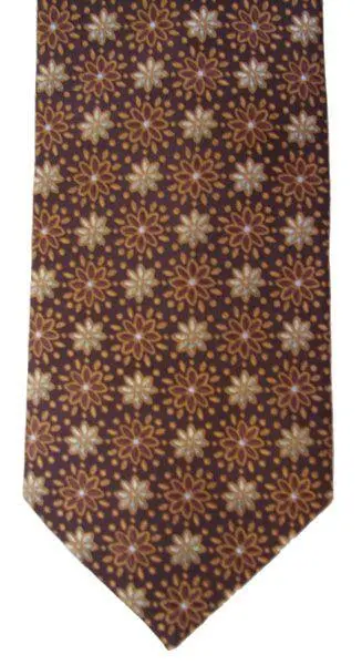Søren Skifter slips - brun med mönster