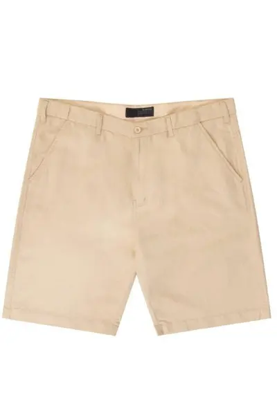 Beige lin-shorts (Adapt-a-Waist) - Ed Baxter