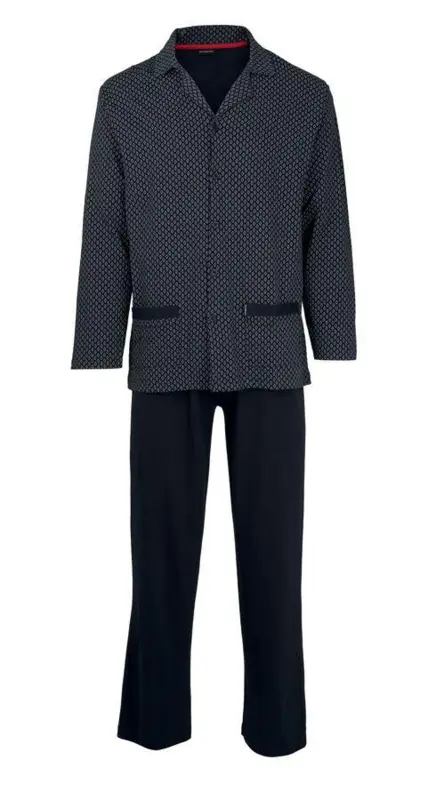 Navyblå med mönster