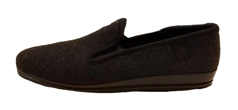 Svart toffel - utsida