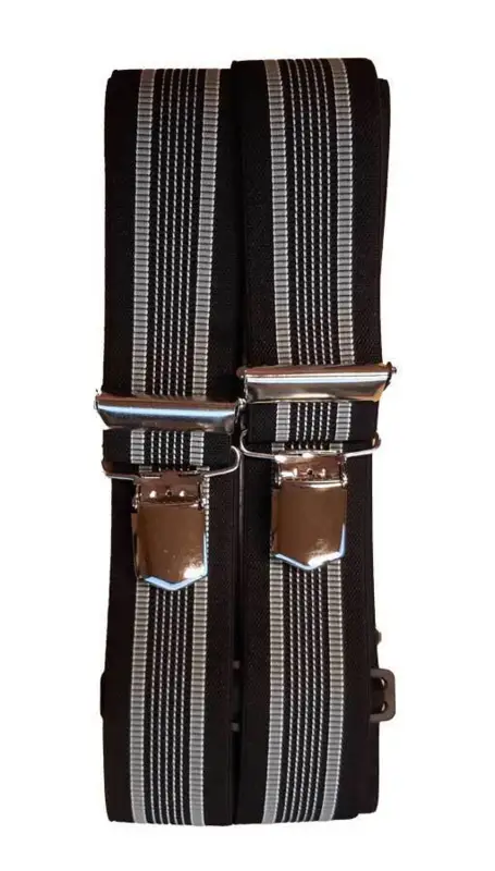 Svart med grå ränder