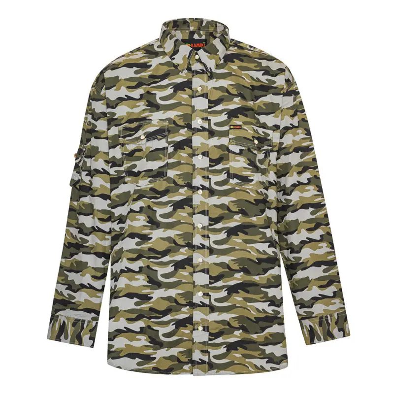 Skjorta i grön camouflage - KAMRO (L/Ä)