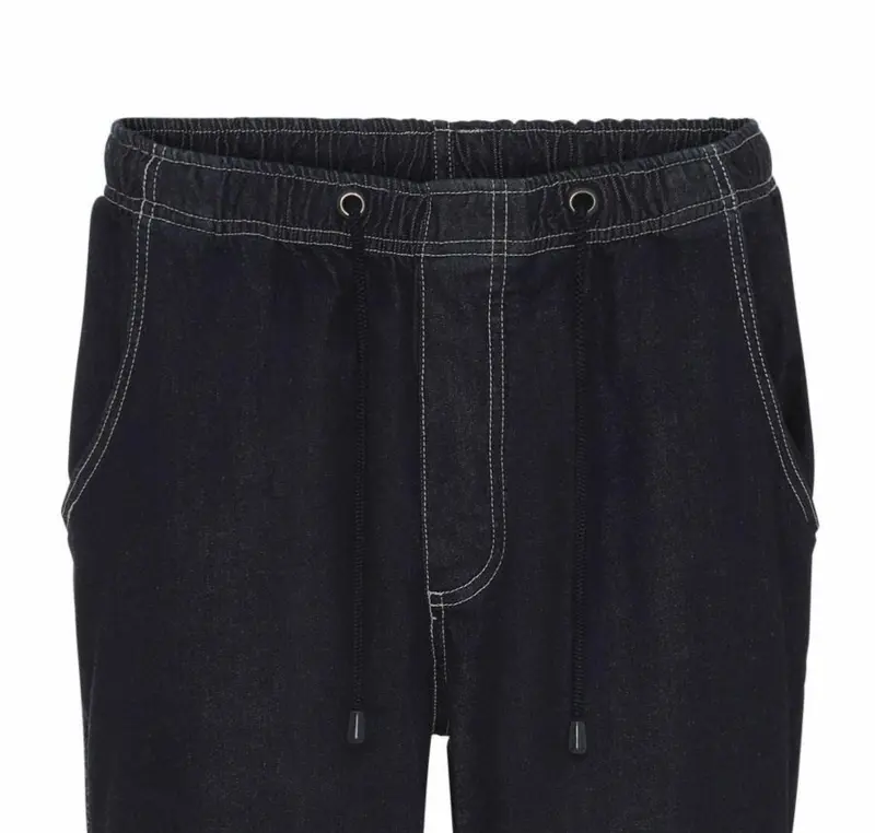 Navyblå jeans-joggingbyxor - Abraxas