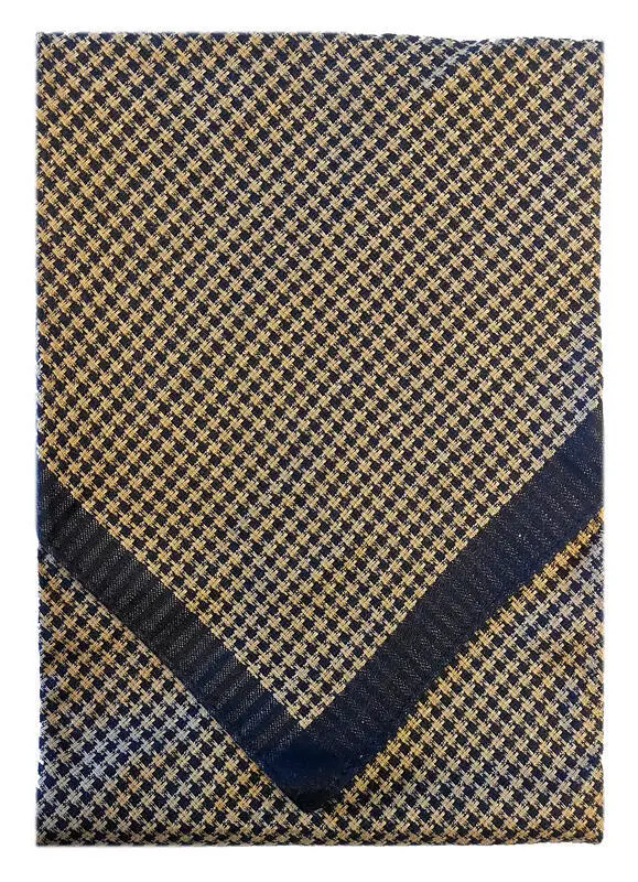 sand/blå/grå houndstooth-mönster