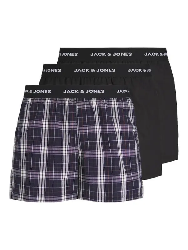 2 x Svart + 1 x rutig