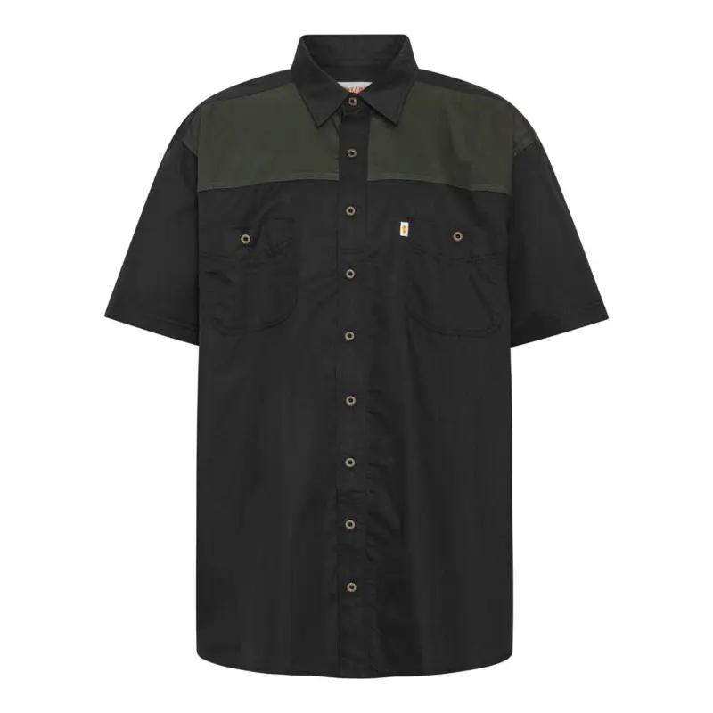 Svart med grön kontrast