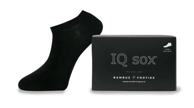 Bambu footies (Svart) (3 par)