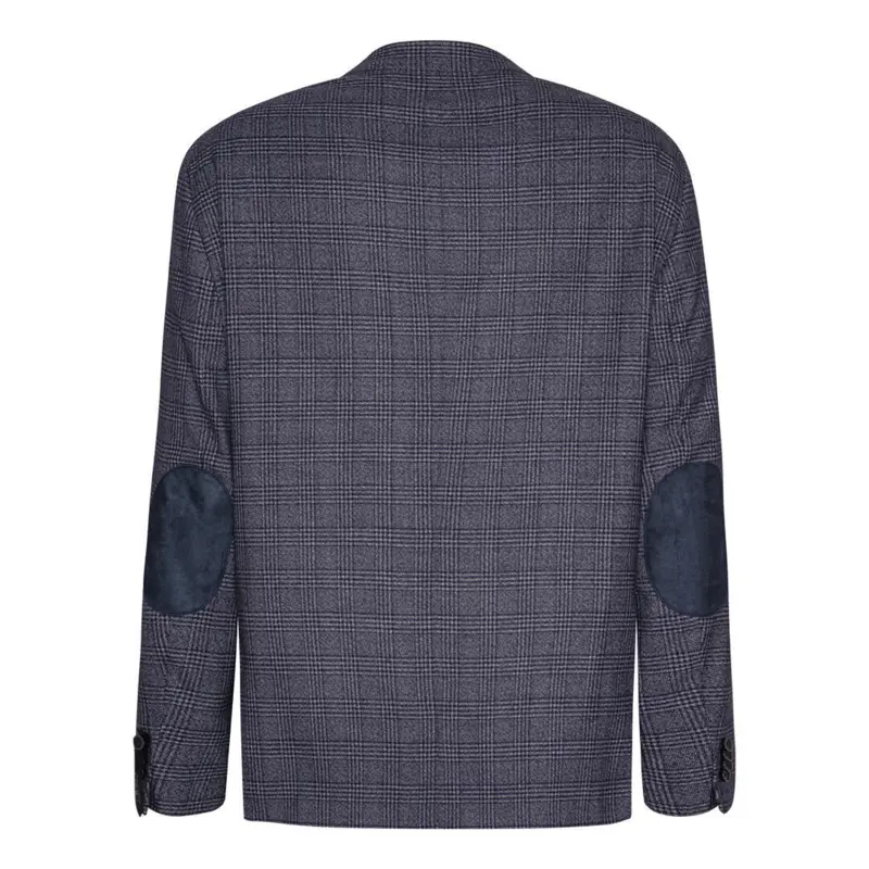 Blå / rutigt mönster - Rygg