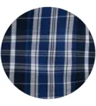 Navyblå/hvid rutig Button-Down-skjorta (K/Æ) - D555