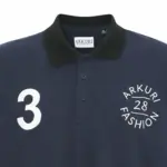 Mörkblå/Svart krage