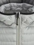 Grå quiltad jacka med huva - Jack & Jones