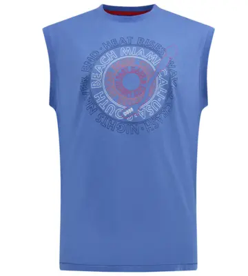Ärmlös T-shirt med “South Beach Miami” tryck