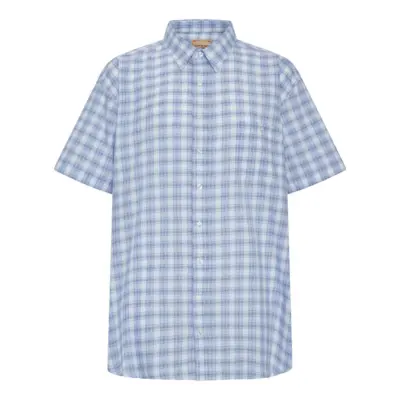 Skjorta med ljusblå och vita rutor