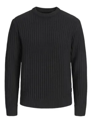 JJJAXON Svart stickad crew neck