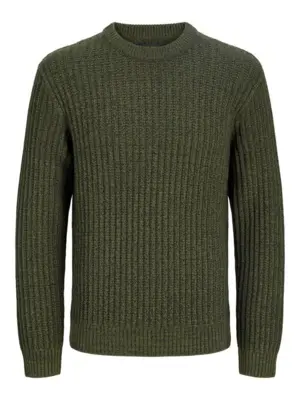 JJJAXON Forest Night Stickad Crew Neck