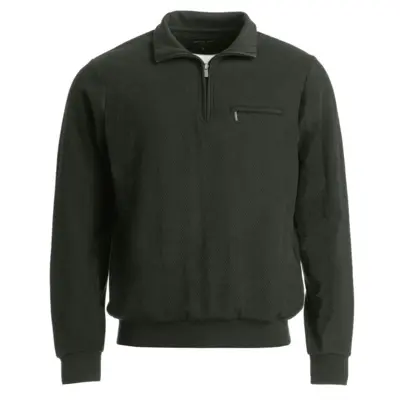 LINUS Mörk oliv Sweatshirt med 1/4 zip